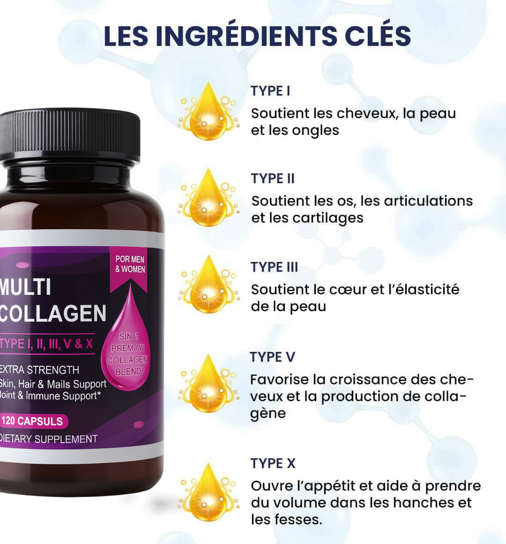 Collagène 5 en 1 pour une beauté naturelle